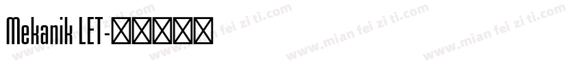 Mekanik LET字体转换